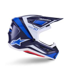 Mx Helma Alpinestars S-M7 Rise Helmet Blue / White Glossy 26