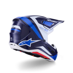 Mx Helma Alpinestars S-M7 Rise Helmet Blue / White Glossy 26