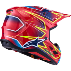 MX Helma Alpinestars S-M7 Cast Helmet Red/Yellow Fluo/Blue Glossy