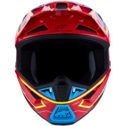 MX Helma Alpinestars S-M7 Cast Helmet Red/Yellow Fluo/Blue Glossy