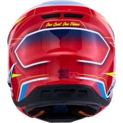 MX Helma Alpinestars S-M7 Cast Helmet Red/Yellow Fluo/Blue Glossy