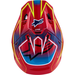 MX Helma Alpinestars S-M7 Cast Helmet Red/Yellow Fluo/Blue Glossy