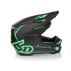 Mx Helma 6D Helmets ATR-3 Nova FIM 02 Matte Green Carbon