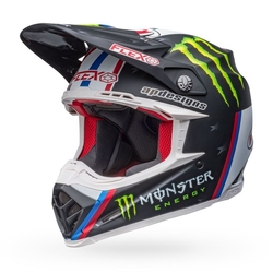 Mx Helma Bell Moto-9s Flex Tomac Replica Helmet Mate Black / White 2022