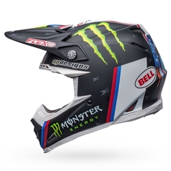 Mx Helma Bell Moto-9s Flex Tomac Replica Helmet Mate Black / White 2022