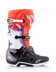 Mx Boty Alpinestars Tech 10 Black / Red Fluo / Orange Fluo / White