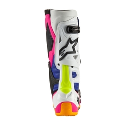 Mx Boty Alpinestars Coast Tech 10 Boot White / Dark Blue / Pink Fluo