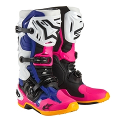 Mx Boty Alpinestars Coast Tech 10 Boot White / Dark Blue / Pink Fluo