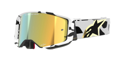 Mx Brýle Alpinestars Supertech Corp Goggles Absolute Vision White Gold Mirror Gold