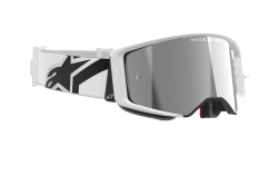 Mx Brýle Alpinestars Supertech Corp Goggles Absolute Vision White Mirror Silver