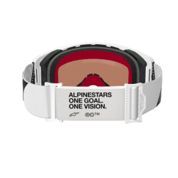 Mx Brýle Alpinestars Supertech Corp Goggles Absolute Vision White Mirror Silver