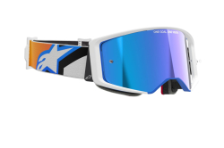Mx Brýle Alpinestars Supertech Corp Goggles Absolute Vision Blue Orange Mirror Blue