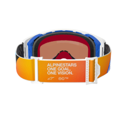 Mx Brýle Alpinestars Supertech Corp Goggles Absolute Vision Blue Orange Mirror Blue