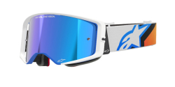 Mx Brýle Alpinestars Supertech Corp Goggles Absolute Vision Blue Orange Mirror Blue