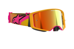 Mx Brýle Alpinestars Supertech Corp Goggles Absolute Vision Yellow Pink Mirror Red