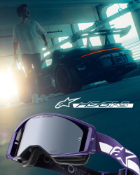 Mx Brýle Alpinestars HUNTA96 XXV Supertech Vision Goggle Purple White Mirror Silver