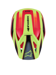 Mx Helma Alpinestars S-M3 Fray Helmet Red Yellow Fluo Black Glossy
