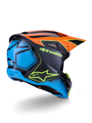 Mx Helma Alpinestars S-M3 Fray Helmet Black/Orange/Yellow Fluo Gloss 26