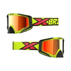 Mx Brýle Eks Brand Eks-S Flo Yellow / Black / Fire Red Mirror