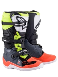 Dětské Mx Boty Alpinestars Tech 7S Dark Gray/Red Flourescent/Yellow