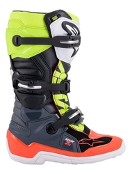 Dětské Mx Boty Alpinestars Tech 7S Dark Gray/Red Flourescent/Yellow