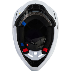 Mx Helma FOX V3 RS Carbon Solid Helmet White 2024