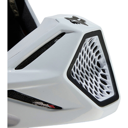 Mx Helma FOX V3 RS Carbon Solid Helmet White 2024