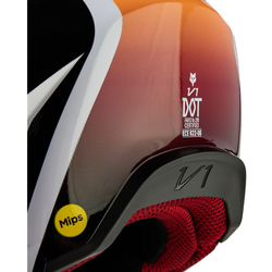 Mx Helma Fox V1 Flora Helmet White / Black 2024 