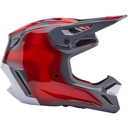 Mx Helma Fox V3 Volatile Helmet Grey / Red