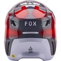 Mx Helma Fox V3 Volatile Helmet Grey / Red