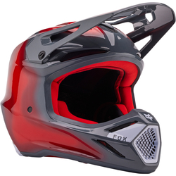 Mx Helma Fox V3 Volatile Helmet Grey / Red