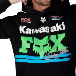 Pánská mikina FOX Kawasaki Pullover Hoodie Black