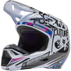 Mx Helma FOX V1 Image Cosmo Helmet White Black 26