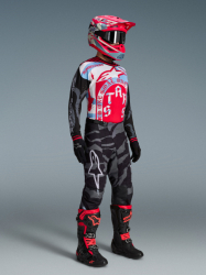 kalhoty TECHSTAR limitovaná edice BEAST COAST, ALPINESTARS (šedá/černá/oranžová) 2026