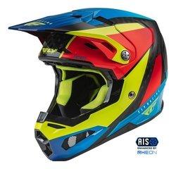 Mx Helma Fly Racing Formula Carbon Prime Helmet Hi-Viz / Blue / Red