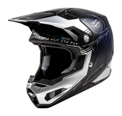 Mx Helma Fly Racing Formula S Carbon Legacy Helmet Navy / Silver 2024