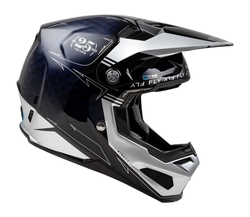 Mx Helma Fly Racing Formula S Carbon Legacy Helmet Navy / Silver 2024