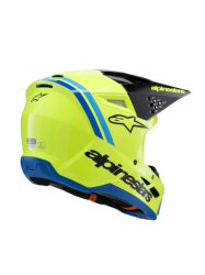 Dětská Mx Helma Alpinestars SM3 Youth Radium Helmet Yellow Fluo/Black/Blue Glossy