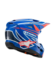 Dětská Mx Helma Alpinestars SM3 Youth Wurx Helmet Blue/Red/White/Black Glossy