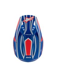 Dětská Mx Helma Alpinestars SM3 Youth Wurx Helmet Blue/Red/White/Black Glossy