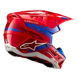 Mx Helma Alpinestars SM5 Action 2 Helmet Bright Red / Blue Glossy