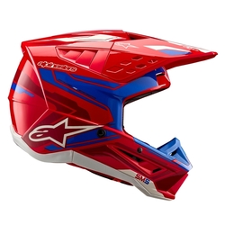Mx Helma Alpinestars SM5 Action 2 Helmet Bright Red / Blue Glossy