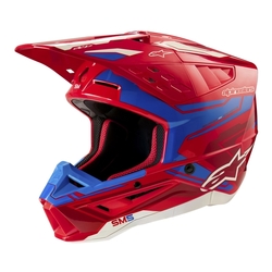 Mx Helma Alpinestars SM5 Action 2 Helmet Bright Red / Blue Glossy