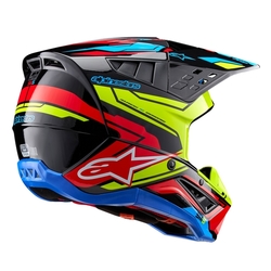 Mx Helma Alpinestars SM5 Action 2 Helmet Black / Yellow Fluo / Bright Red Glossy