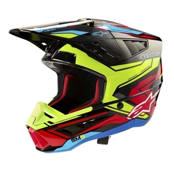 Mx Helma Alpinestars SM5 Action 2 Helmet Black / Yellow Fluo / Bright Red Glossy