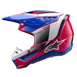 Mx Helma Alpinestars SM5 Sail Helmet White / Diva Pink / Enamel / Blue Glossy