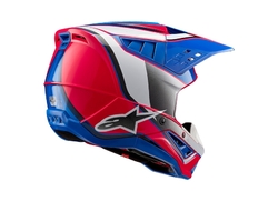 Mx Helma Alpinestars SM5 Sail Helmet White / Diva Pink / Enamel / Blue Glossy