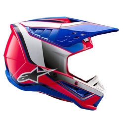 Mx Helma Alpinestars SM5 Sail Helmet White / Diva Pink / Enamel / Blue Glossy