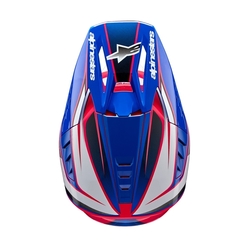 Mx Helma Alpinestars SM5 Sail Helmet White / Diva Pink / Enamel / Blue Glossy
