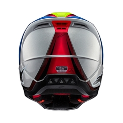 Mx Helma Alpinestars SM5 Sail Helmet Yellow Fluo / Enamel / Blue Silver Glossy